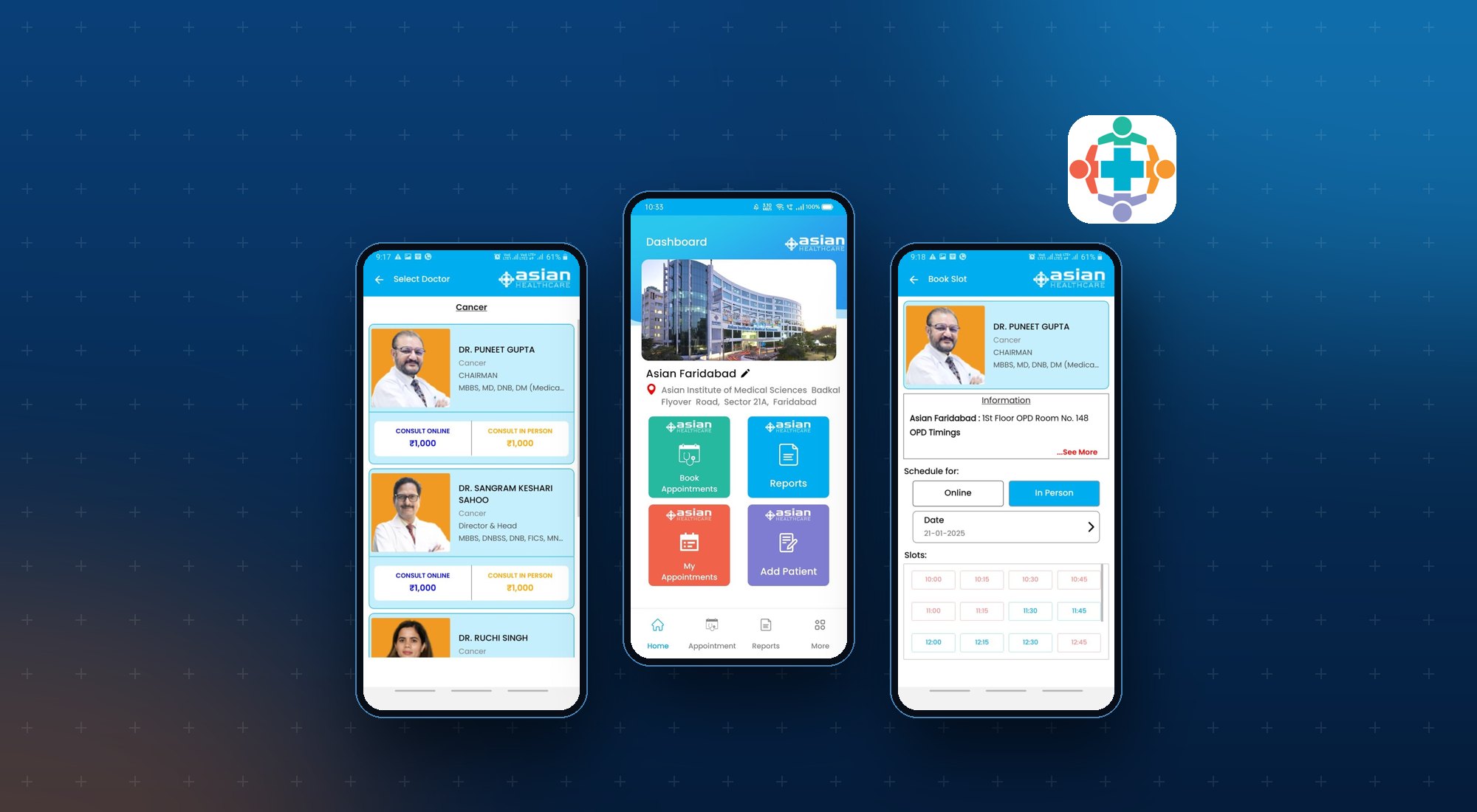 Asian Hospital: website and app overview
