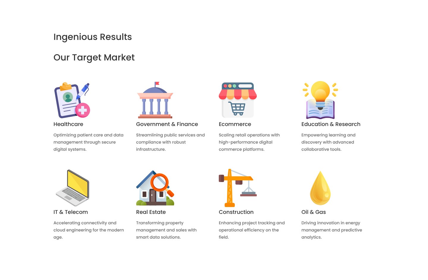 Ingenious Results: Industries we serve